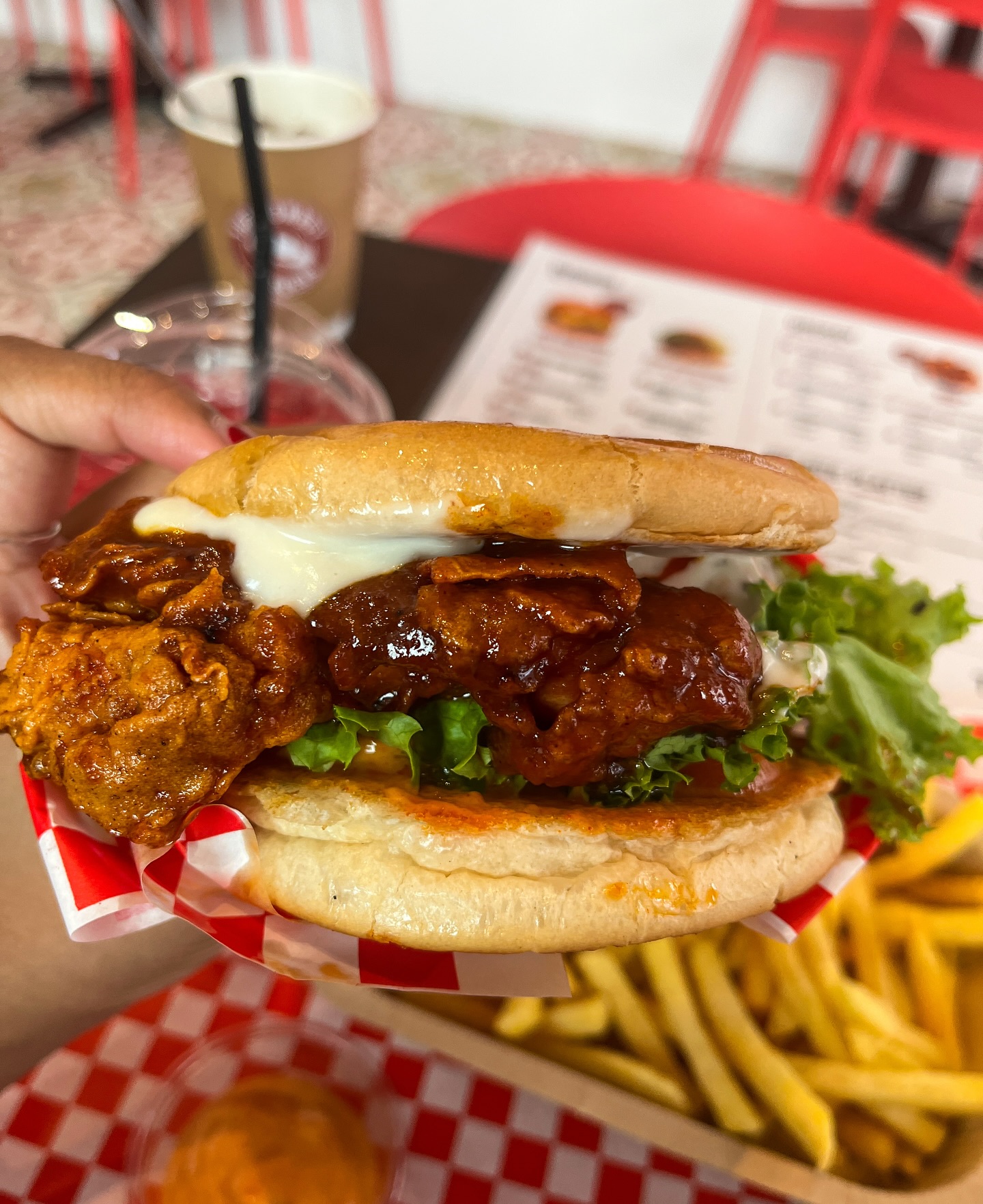Chicken Buffalo Sauce Burger